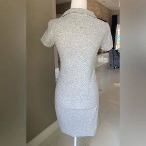 Grey soft dress, form fitting
